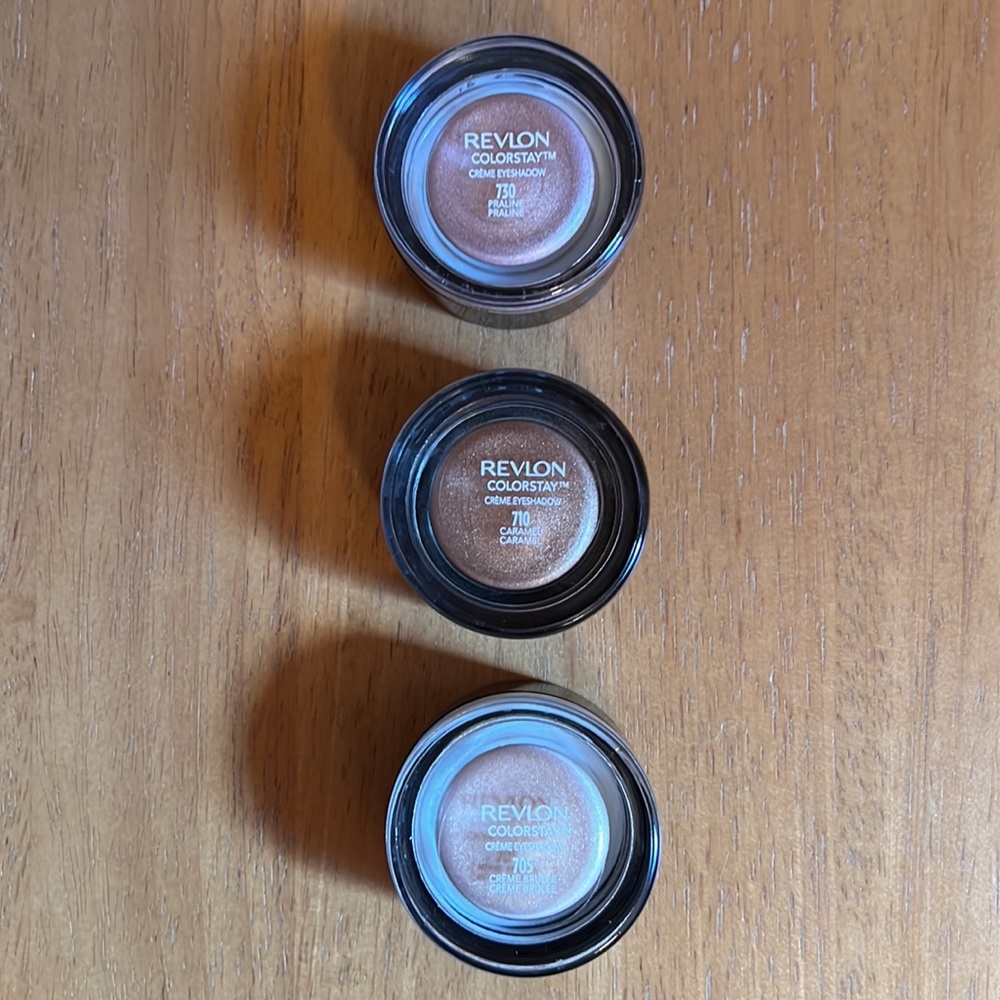 3 Revlon Colorstay crème eyeshadows